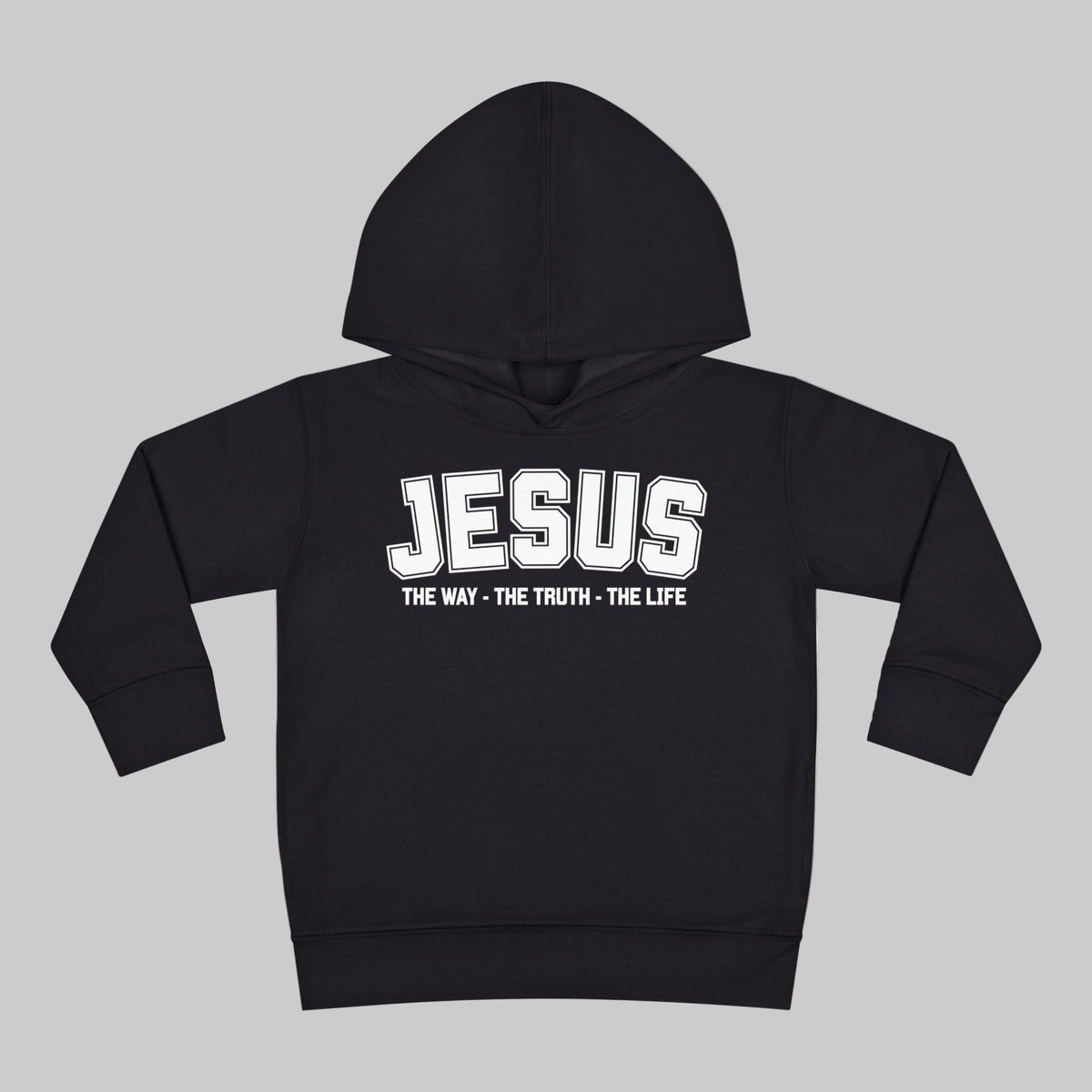 Toddler Jesus The Way, The Truth, The Life Pullover Fleece Hoodie, Christian Jesus Hoodie For Toddlers
