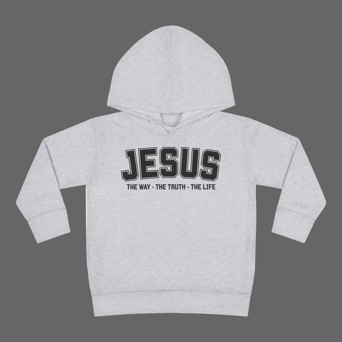 Toddler Jesus The Way, The Truth, The Life Pullover Fleece Hoodie, Christian Jesus Hoodie For Toddlers