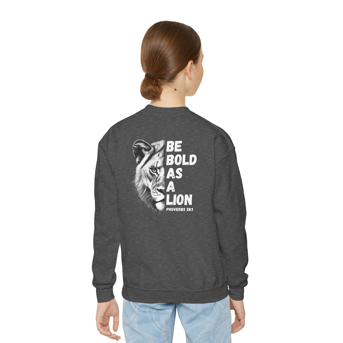 Kids Be Bold As A Lion Youth Crewneck Sweatshirt