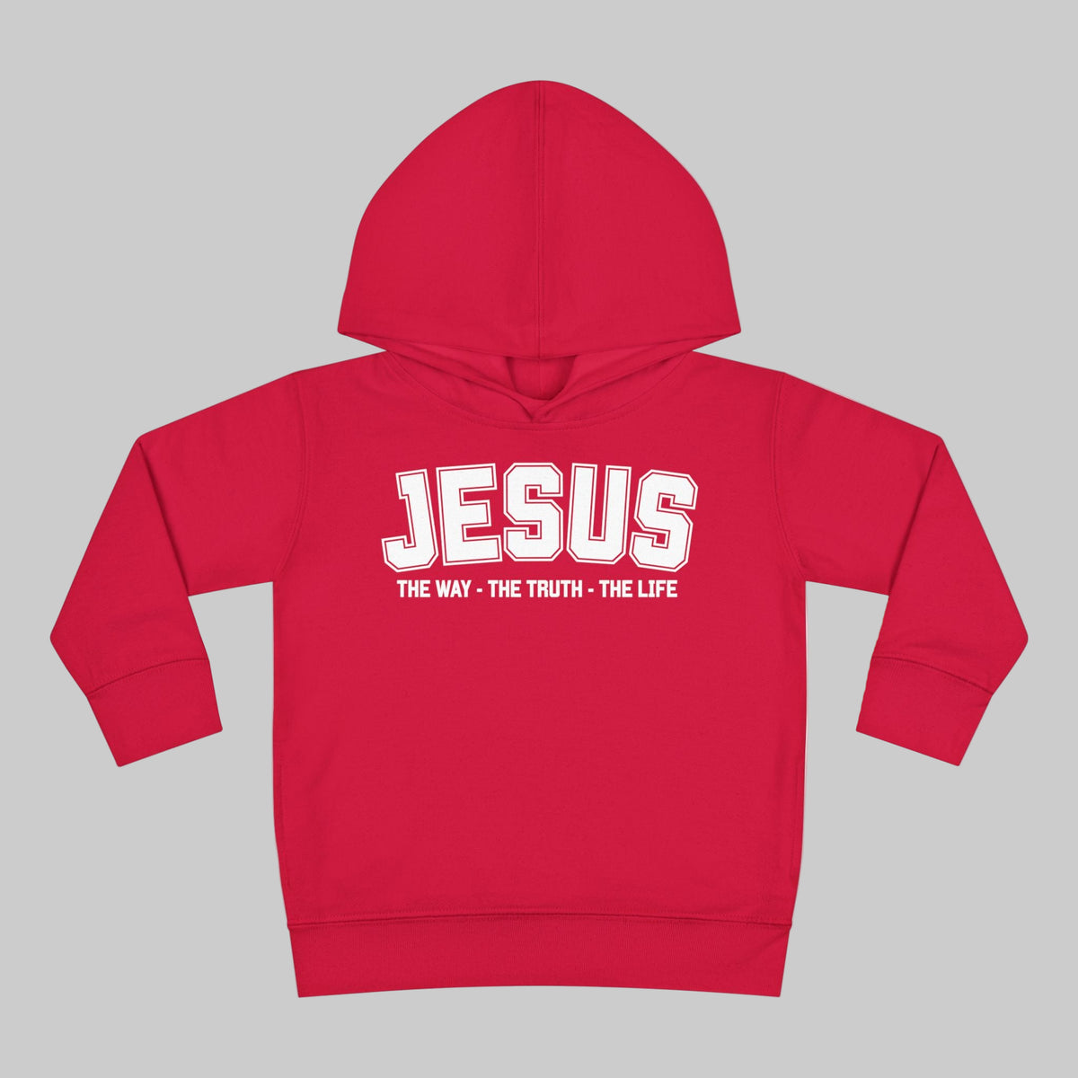 Toddler Jesus The Way, The Truth, The Life Pullover Fleece Hoodie, Christian Jesus Hoodie For Toddlers