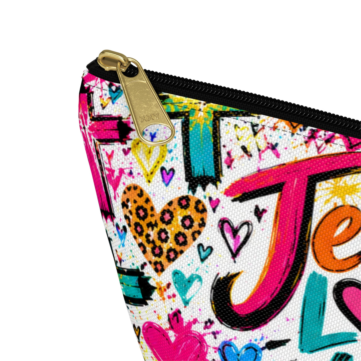 Jesus Loves You Makeup Bag – Colorful Christian Accessory Pouch | Small & Large