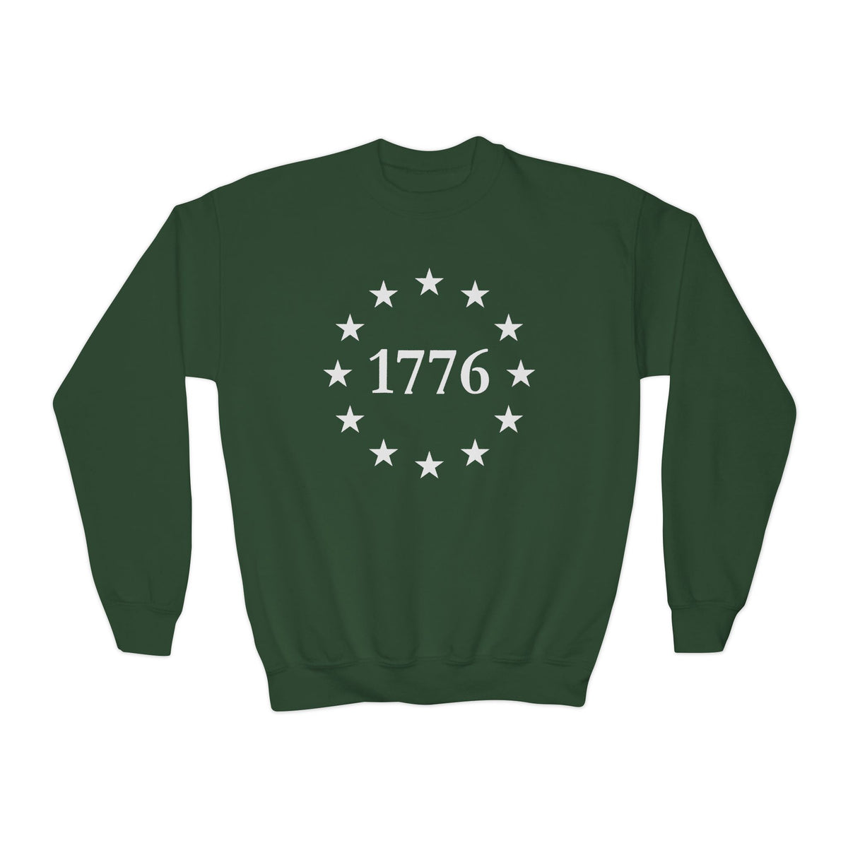 Kids One Nation Under God 1776 Crewneck Sweatshirt