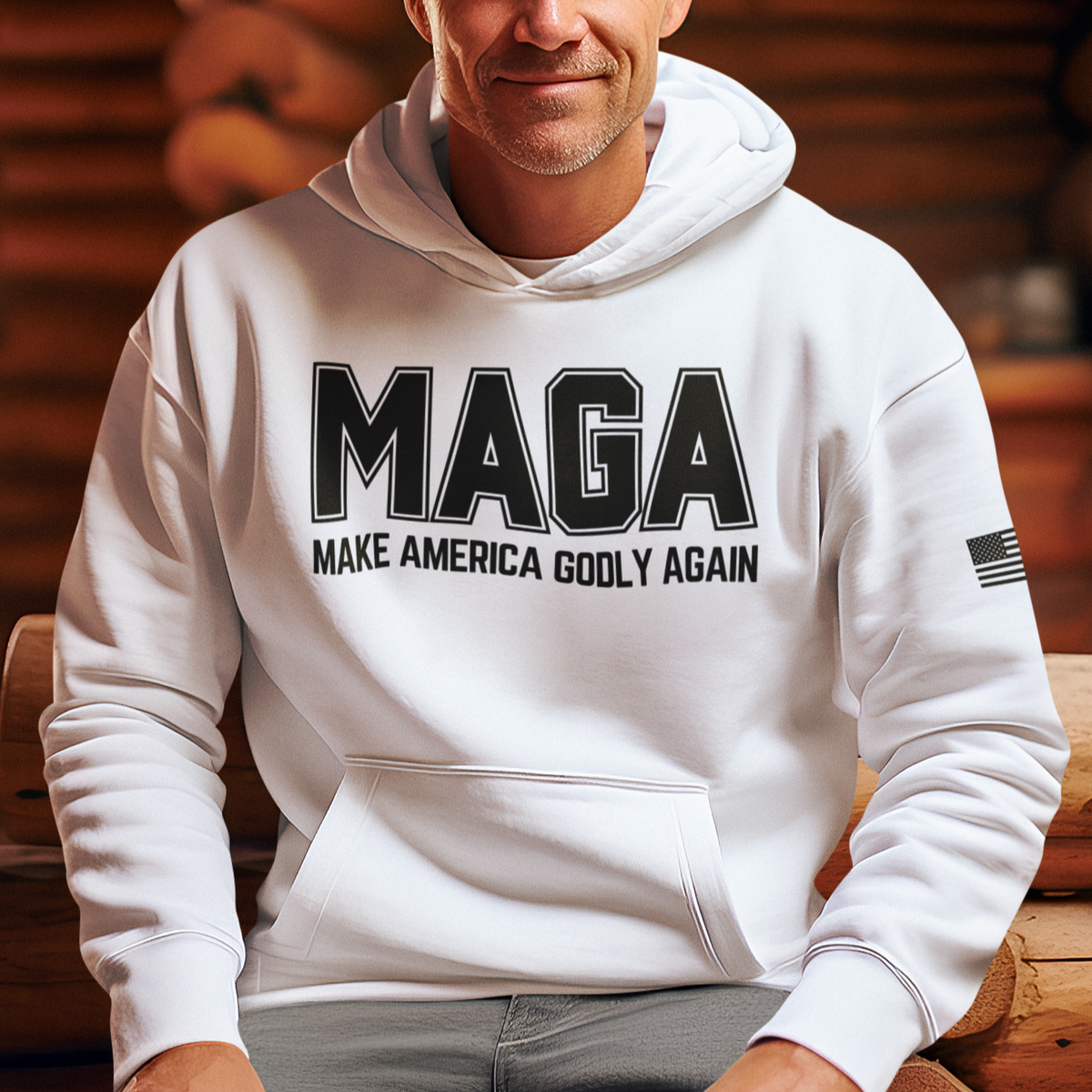 Make America Godly Again Heavyweight Hoodie
