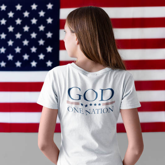 Kids One Nation Under God Youth Short Sleeve Tee