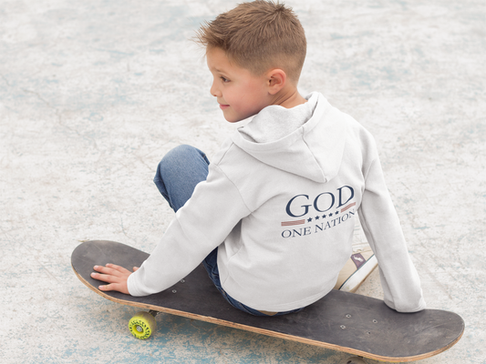 Kids One Nation Under God Youth Hooded Sweatshirt