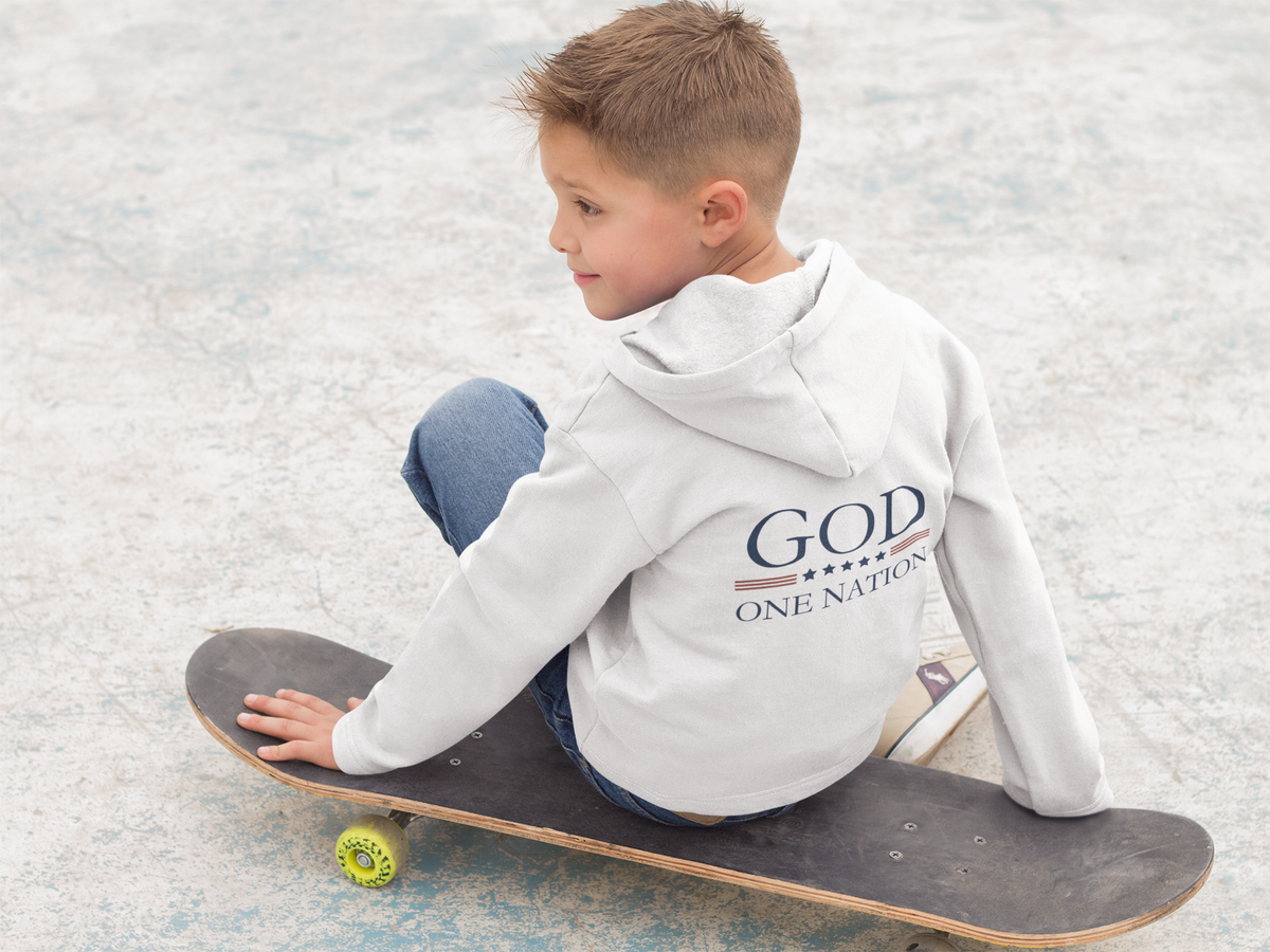 Kids One Nation Under God Youth Hooded Sweatshirt