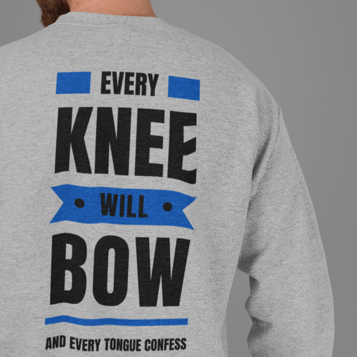 Super Soft Every Knee Will Bow Jesus Crewneck Sweatshirt