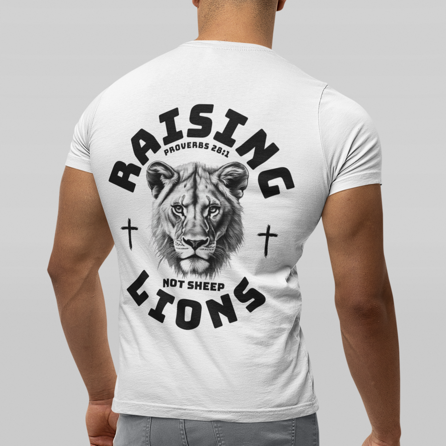 Raising Lions Not Sheep Adult Short Sleeve Tee