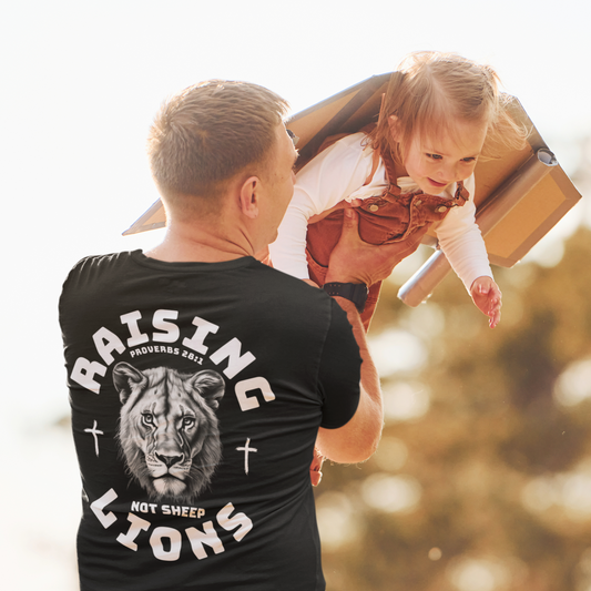 Raising Lions Not Sheep Adult Short Sleeve Tee