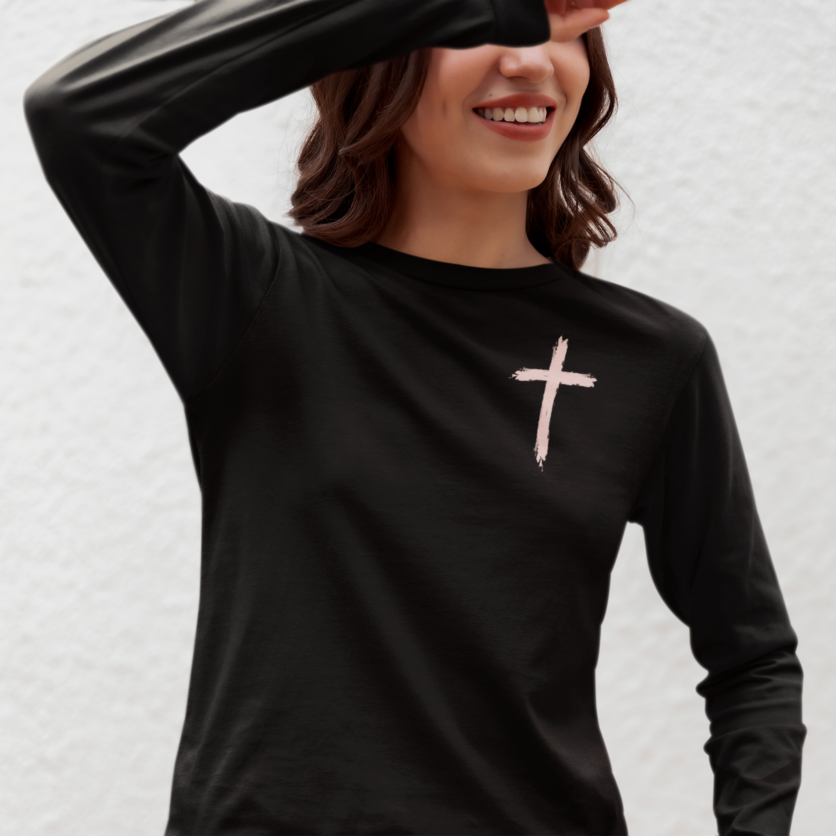 Consider How The Wildflowers Grow Long Sleeve, Bible Verse Floral Design, Christian Faith Inspired Long Sleeve Tee For Women