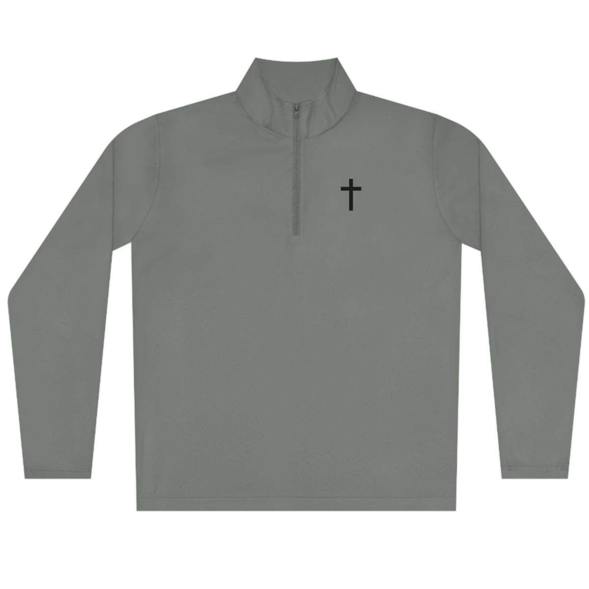 The Cross Quarter-Zip Pullover has a small cross on the front chest pocket. A perfect and simple way to wear your faith on the golf course, trails, boat and more! Cataldo Creations. Christian Apparel. Faith Based Apparel.