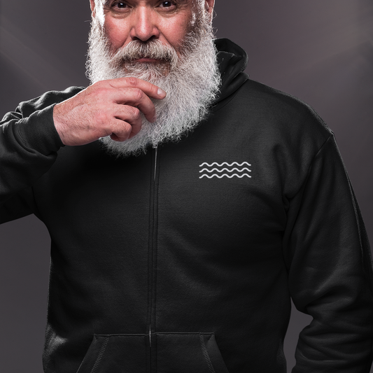 Even The Wind And The Waves Obey Him Full Zip Hoodie, Christian Bible Verse Ocean Zip Up Hooded Sweatshirt