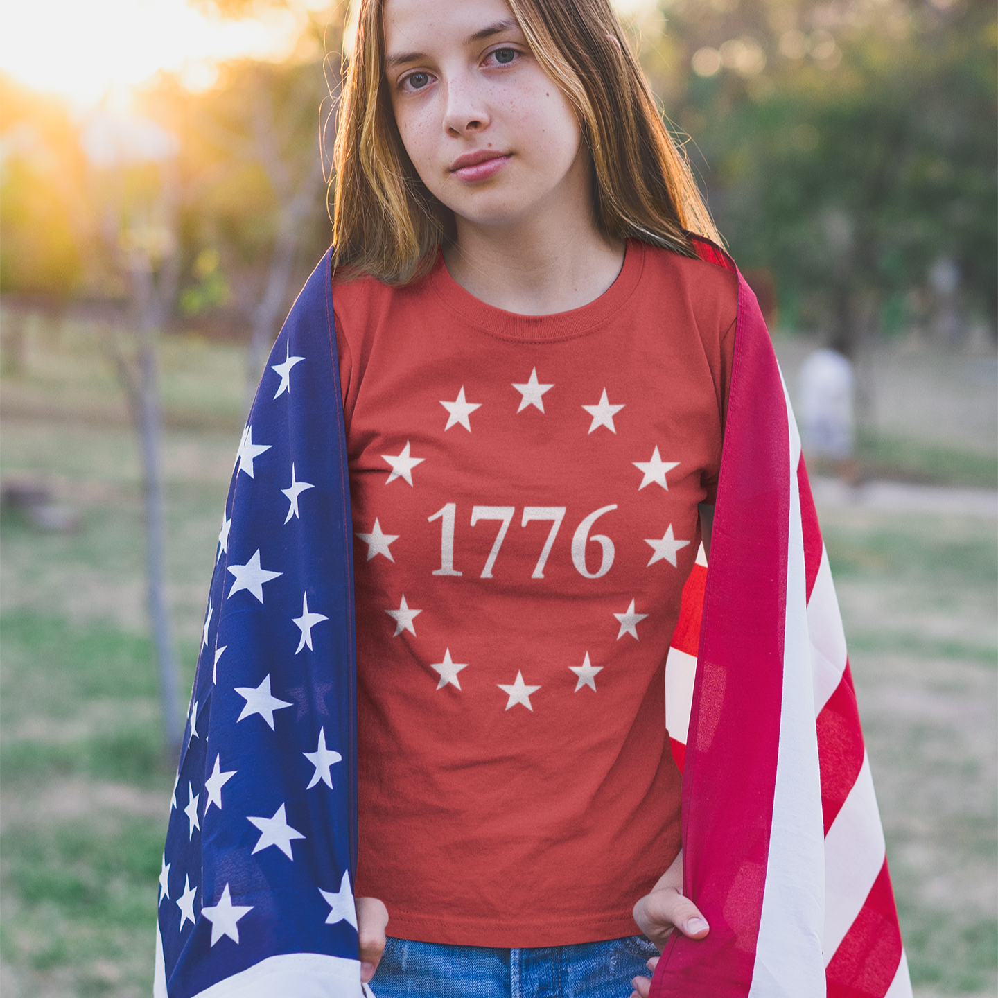 Kids One Nation Under God Youth Short Sleeve Tee