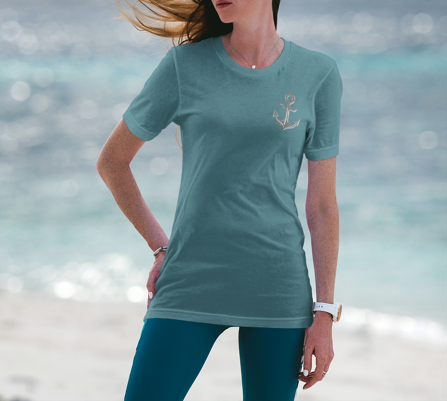 We have this hope as an anchor for the soul, firm and secure. Hebrews 6:19. This nautical Christian crewneck tee features a small anchor on the front with a large anchor and the Hebrews 6:19 bible verse in decorative font down the back. Cataldo Creations Christian Clothing, Christian T-Shirt, Christian Apparel. Bible Verse And Scripture Tees