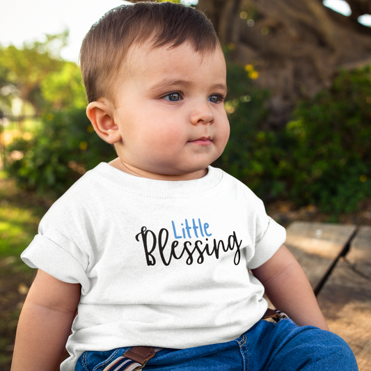 Infant Boy Tee — "Little Blessing" Baby Shirt, Newborn Gift