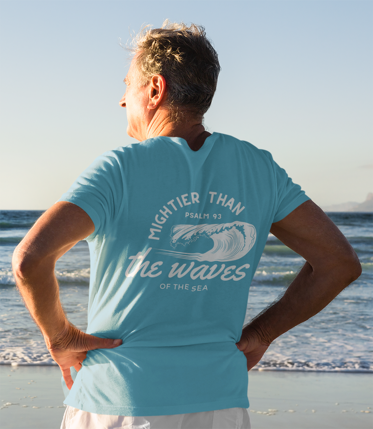 Mightier Than The Waves Of The Sea Bible Verse Adult Short Sleeve Tee