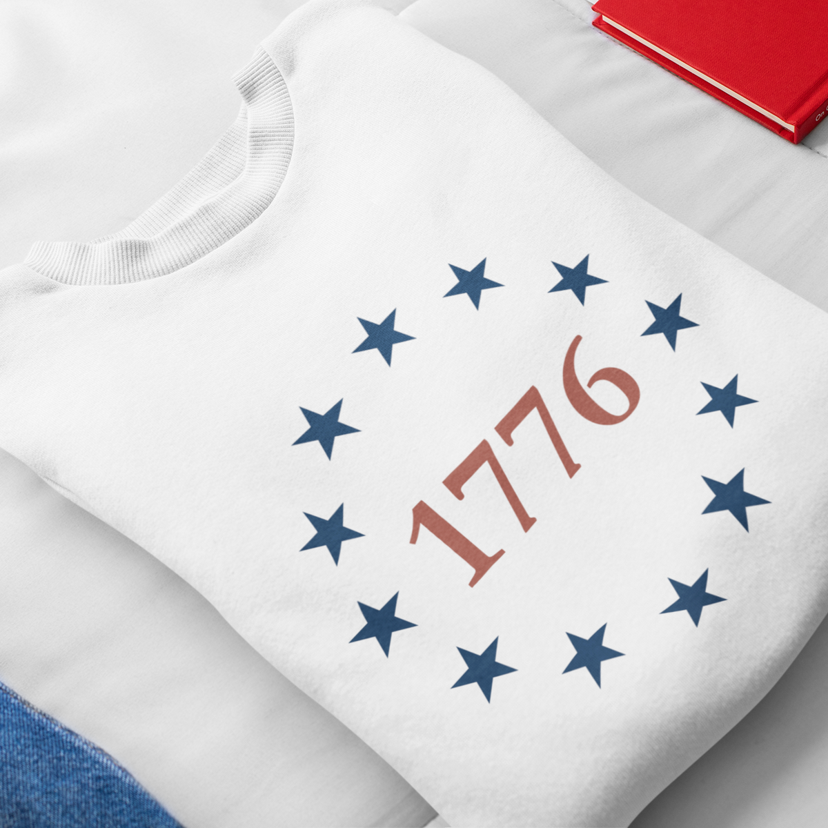 Kids One Nation Under God 1776 Crewneck Sweatshirt