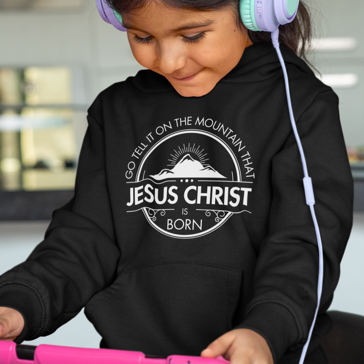 Toddler Go Tell It On The Mountain Jesus Hoodie