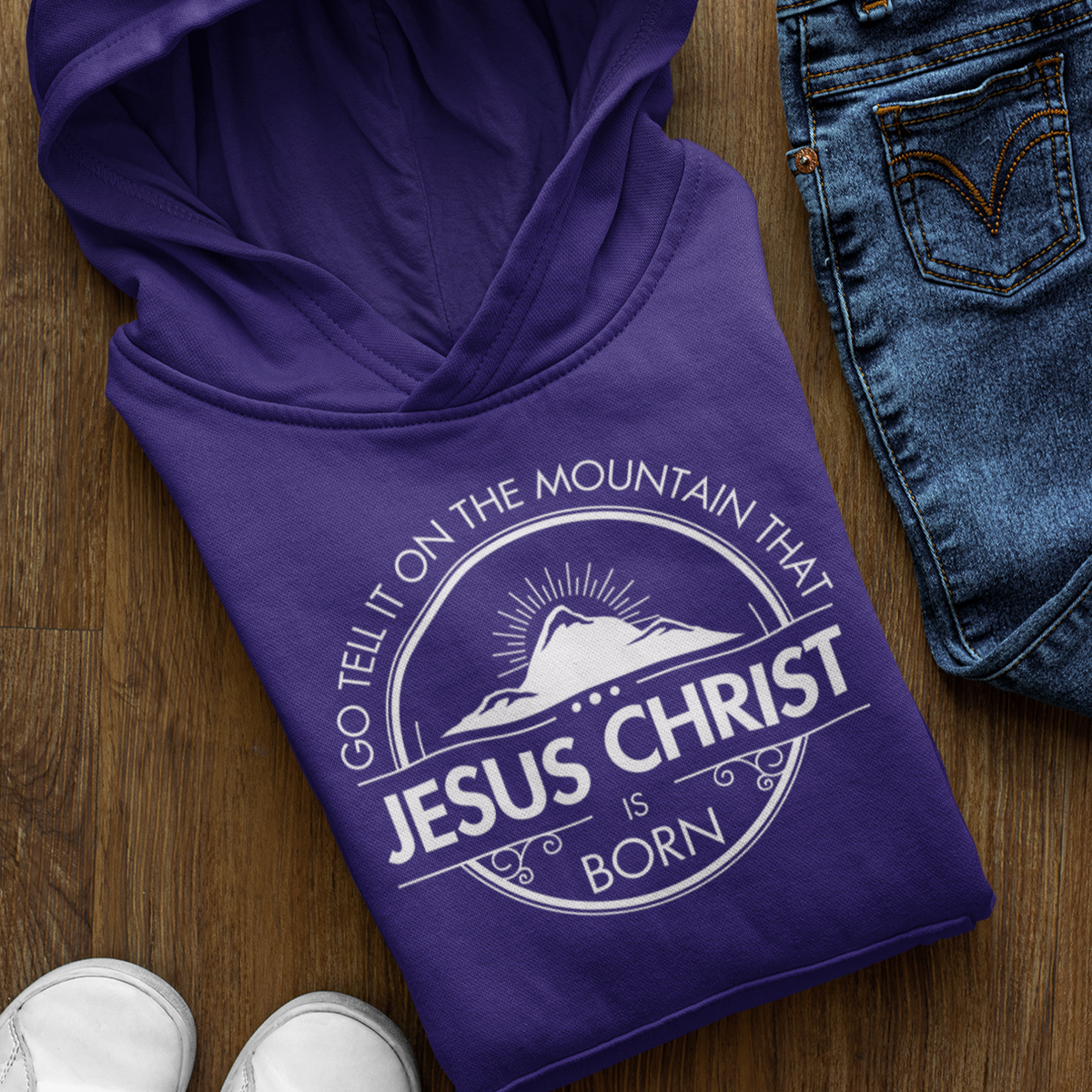 Toddler Go Tell It On The Mountain Jesus Hoodie