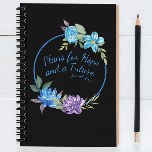 Jeremiah 29:11 Spiral Notebook. Christian Bible Verse Notebook