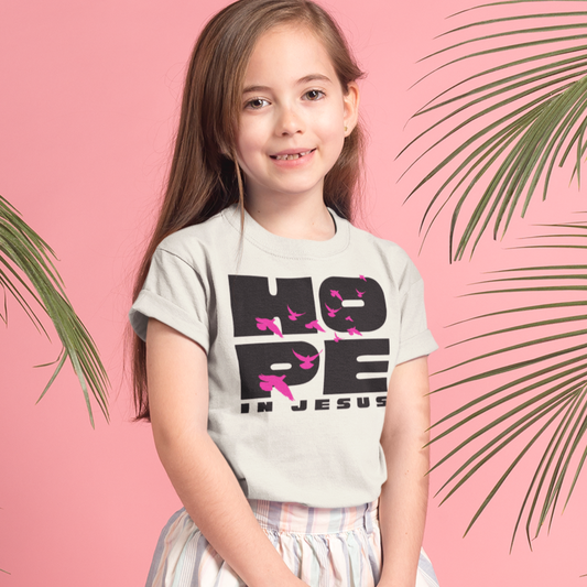 Hope in Jesus Youth Tee, Inspirational Kids Shirt, Faith-Based T-Shirt, Christian Apparel, Gifts for Church Events
