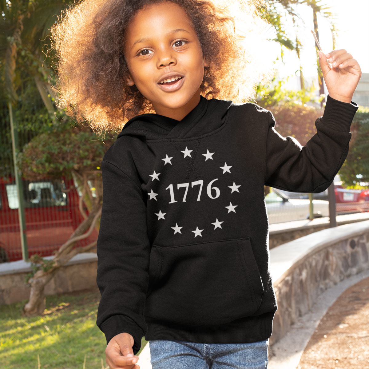 Kids One Nation Under God Youth Hooded Sweatshirt