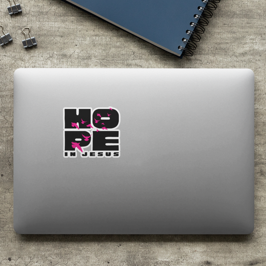 Hope In Jesus Sticker Decal, Christian Laptop Sticker, Scripture Stickers, Gift for Faith Lovers