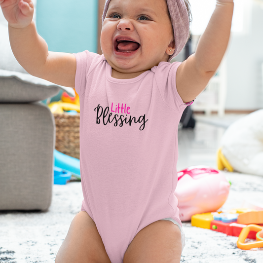 Little Blessing Baby Girl Bodysuit | Christian Infant Onesie | Faith-Based Baby Girl Outfit | Baby Shower Gift