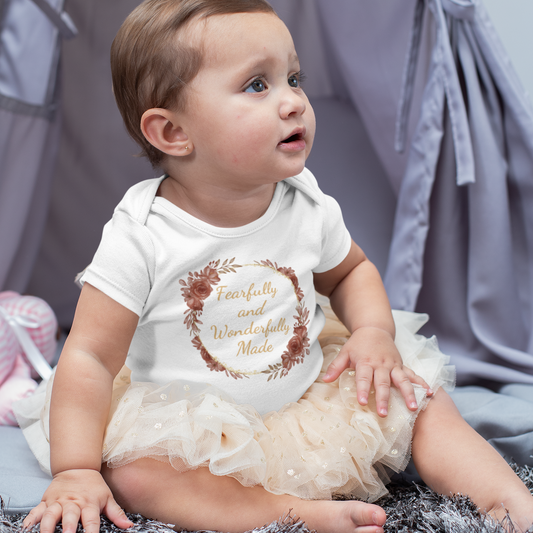 Christian Baby Onesie - Fearfully And Wonderfully Made Infant Bodysuit