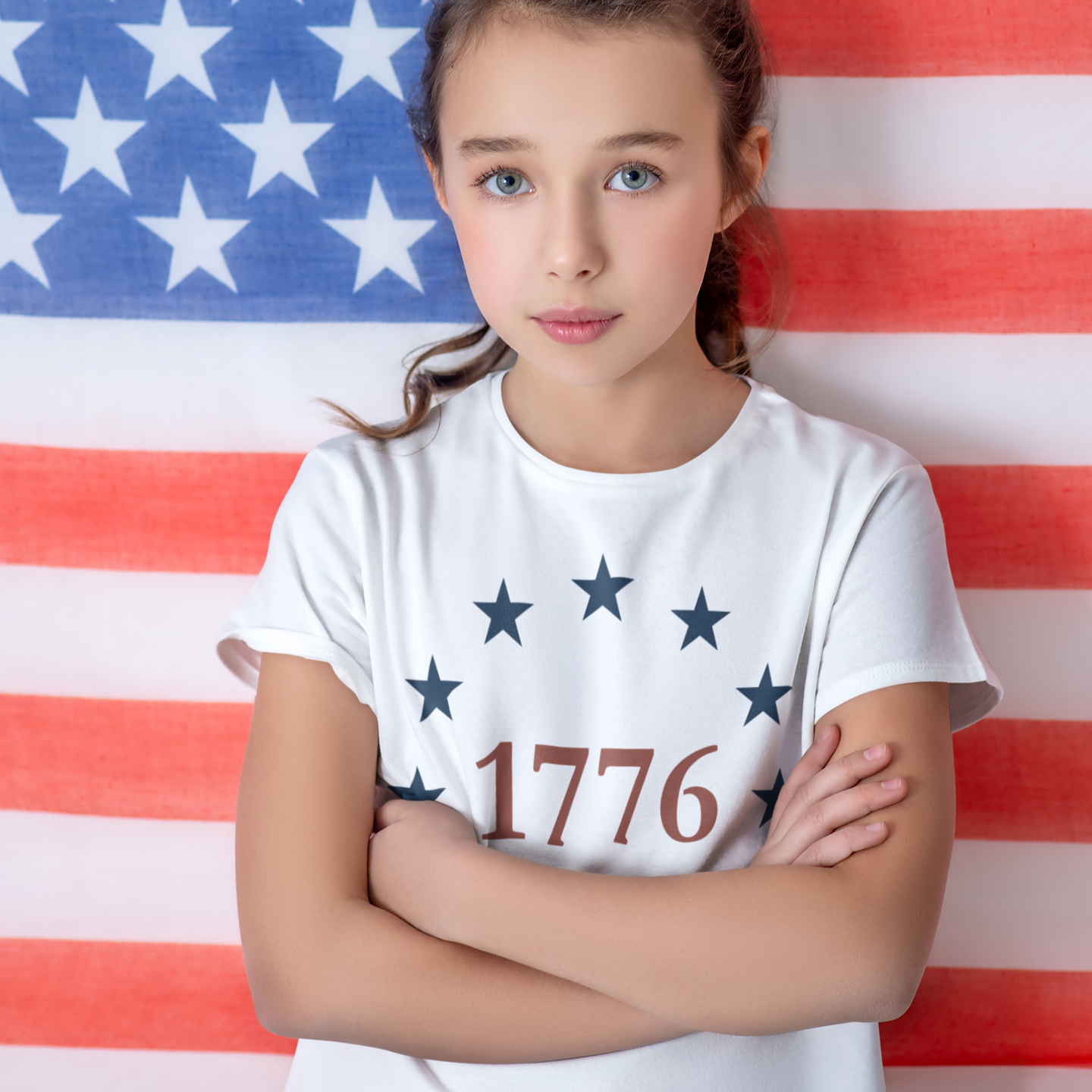 Kids One Nation Under God Youth Short Sleeve Tee