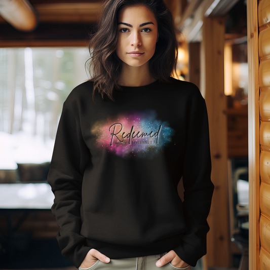 Experience the ultimate comfort with our Redeemed Super Soft Crewneck Christian Sweatshirt. Made from the softest material and featuring a splash of color, this sweatshirt is perfect for everyday wear. Let the inspiring bible verse remind you of the power of redemption.
