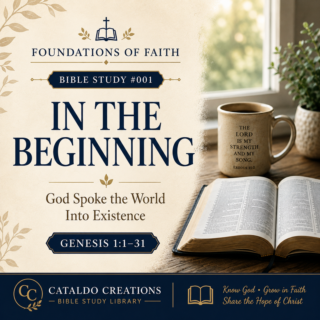 Bible Study #001: In the Beginning: God Spoke the World Into Existence | Genesis 1:1–31
