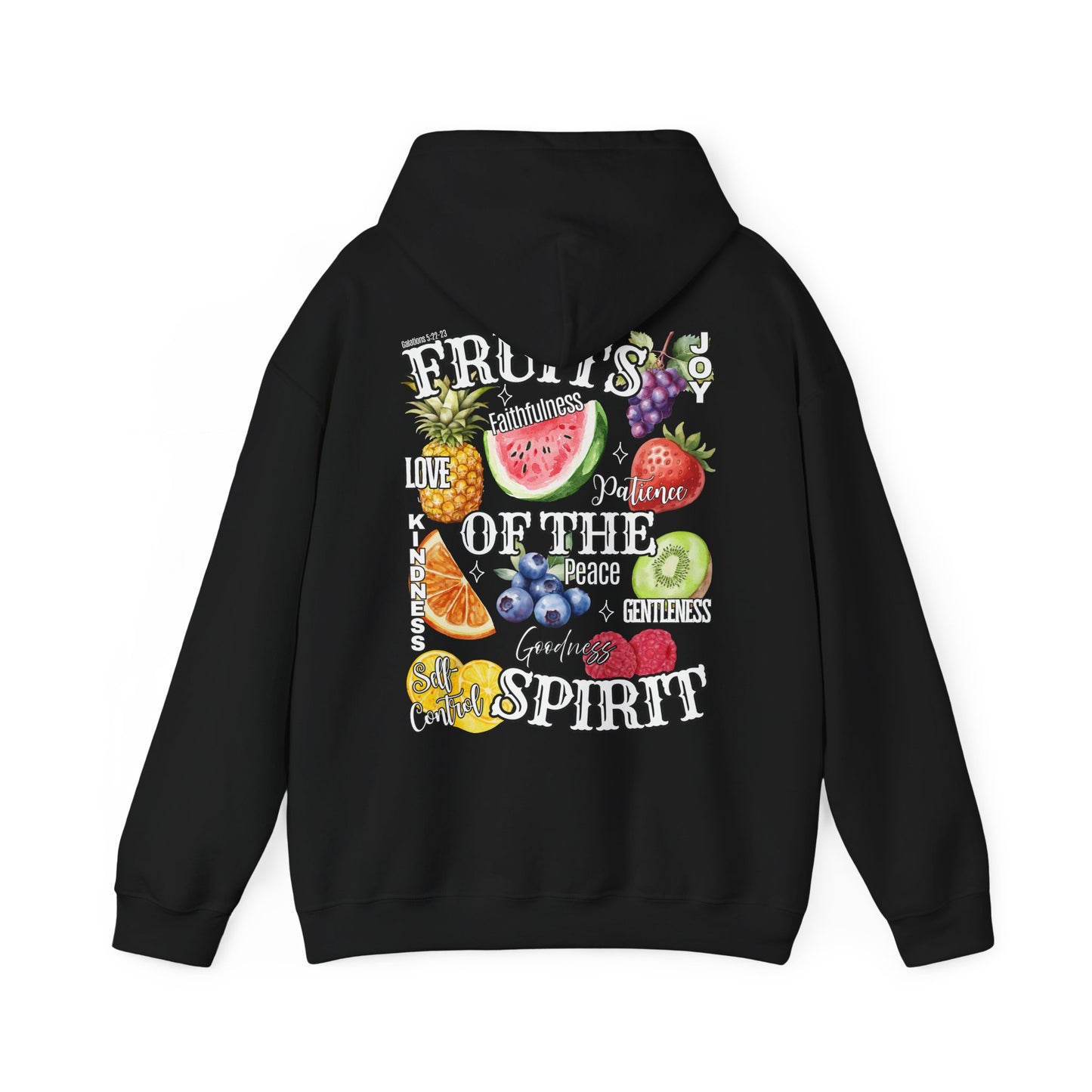 Fruits of the Spirit Hoodie — Watercolor Fruit Faith Sweatshirt