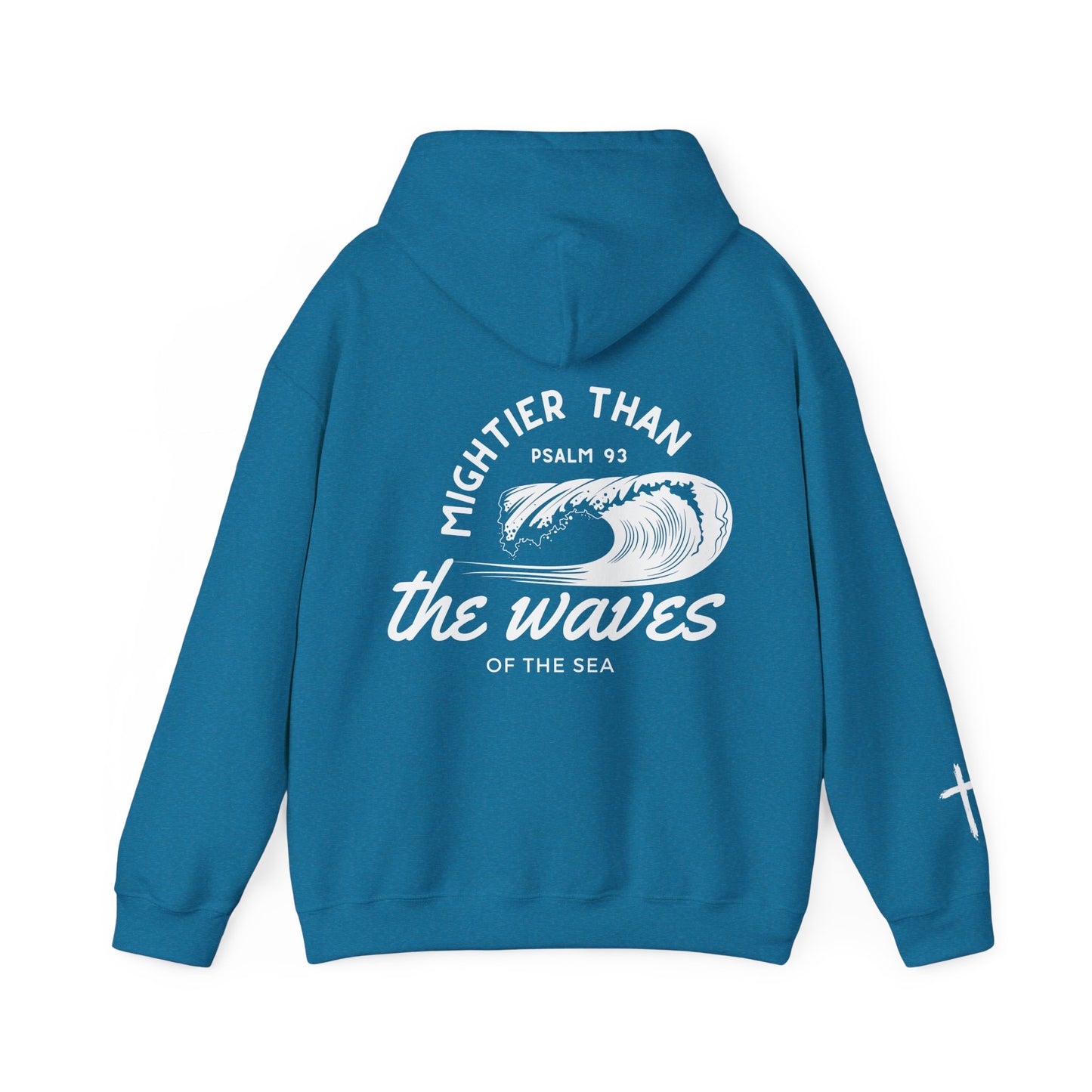 Faith-Inspired Psalm 93 Hooded Sweatshirt, 'Mightier Than The Waves Of The Sea' Cozy Hoodie, Christian Sweatshirt