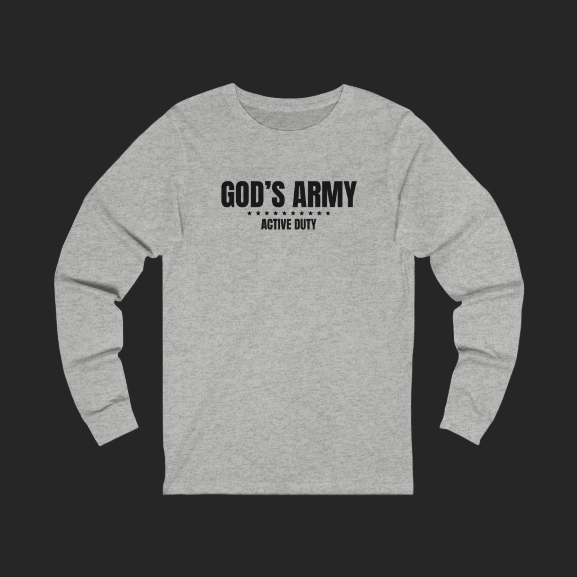 God's Army Active Duty Christian Long Sleeve Tee