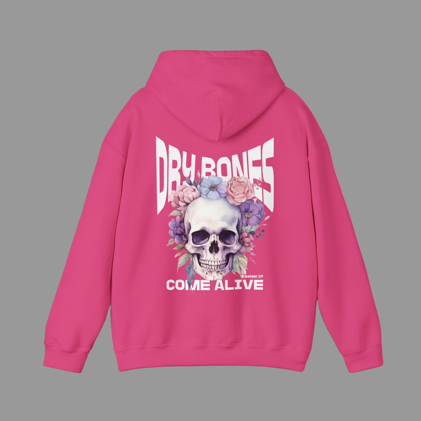 Dry Bones Come Alive Funky Christian Hoodie, Ezekiel 37 Bible Verse Skull Hooded Sweatshirt, Christian Graphic Hoodie