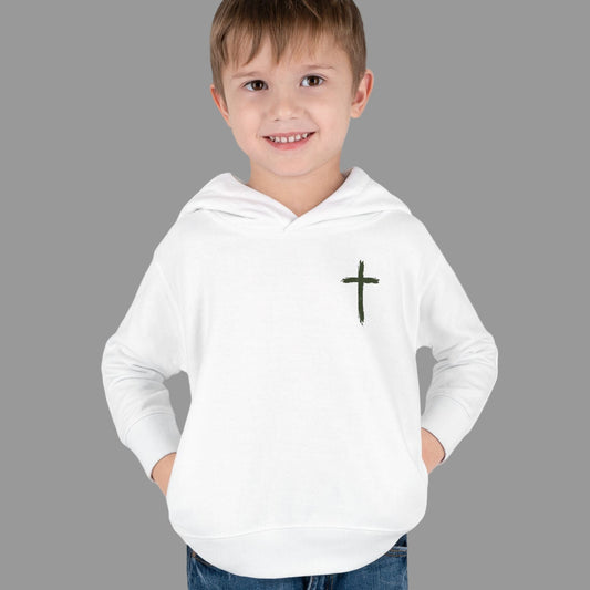 Toddler Christian Fleece Hoodie - Jesus Fisherman Design, Cute Kids Sweatshirt, Religious Baby Gift, Faith Hoodie