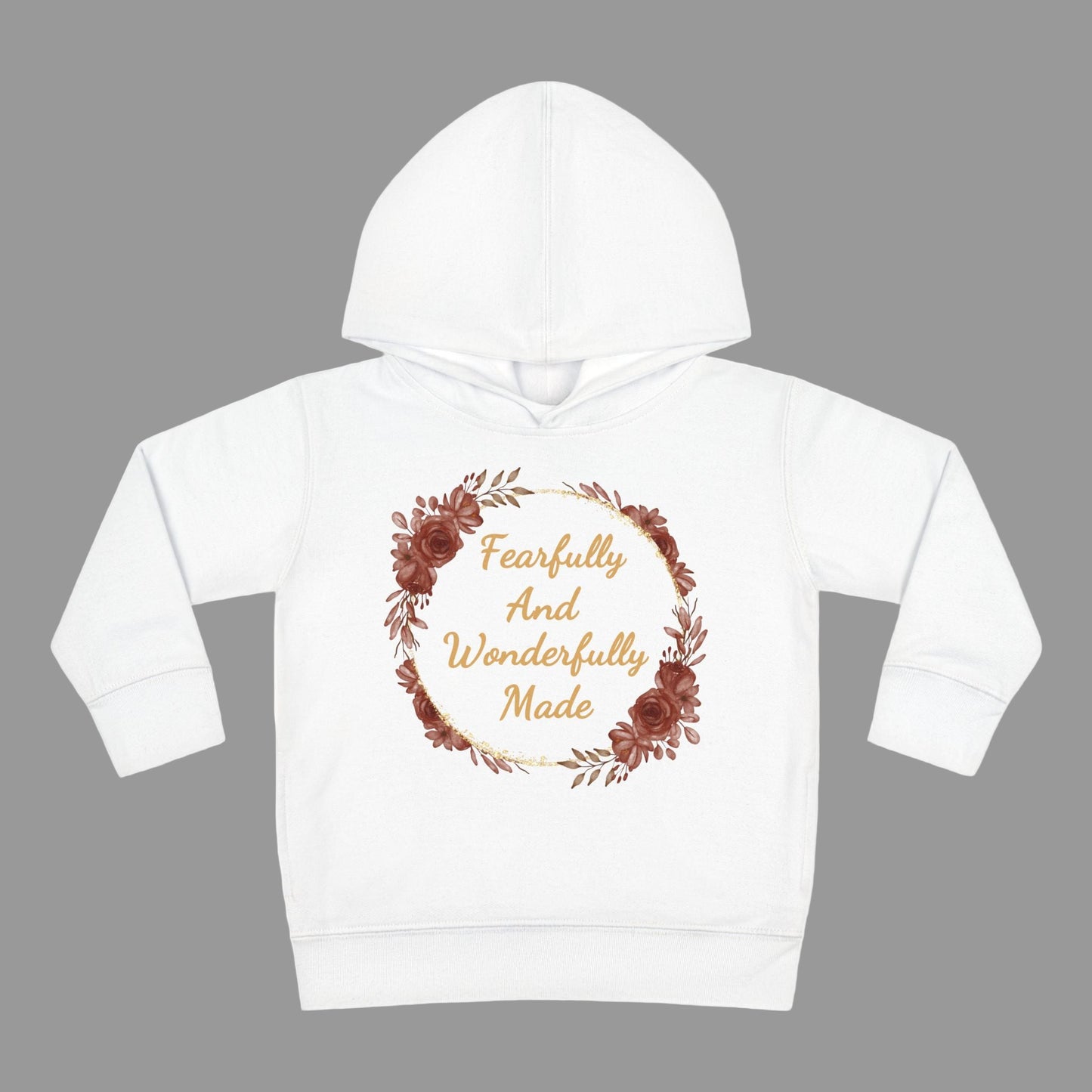 Toddler Fearfully And Wonderfully Made Hoodie, Toddler Bible Verse Hoodie, Christian Hooded SweatShirt For Toddler Girls