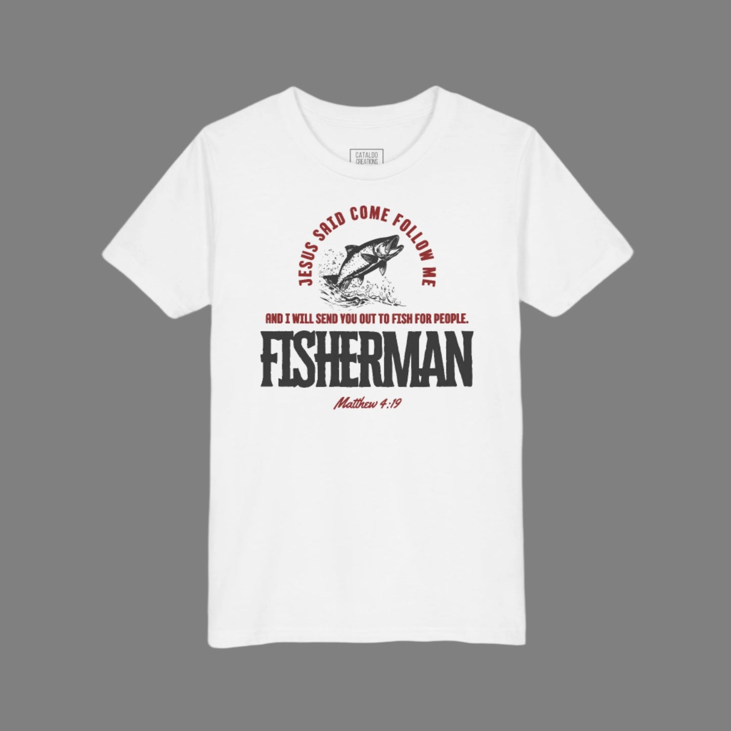 'Fisher Of Men' Fisherman Youth Short Sleeve Tee - Inspirational Jesus Design