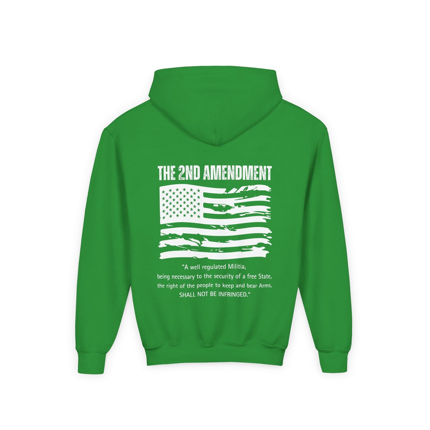 Youth 2nd Amendment Flag Design Hoodie, Kids 2A Sweatshirt, Gift for Teens, Patriotic Apparel, Flag Hoodie