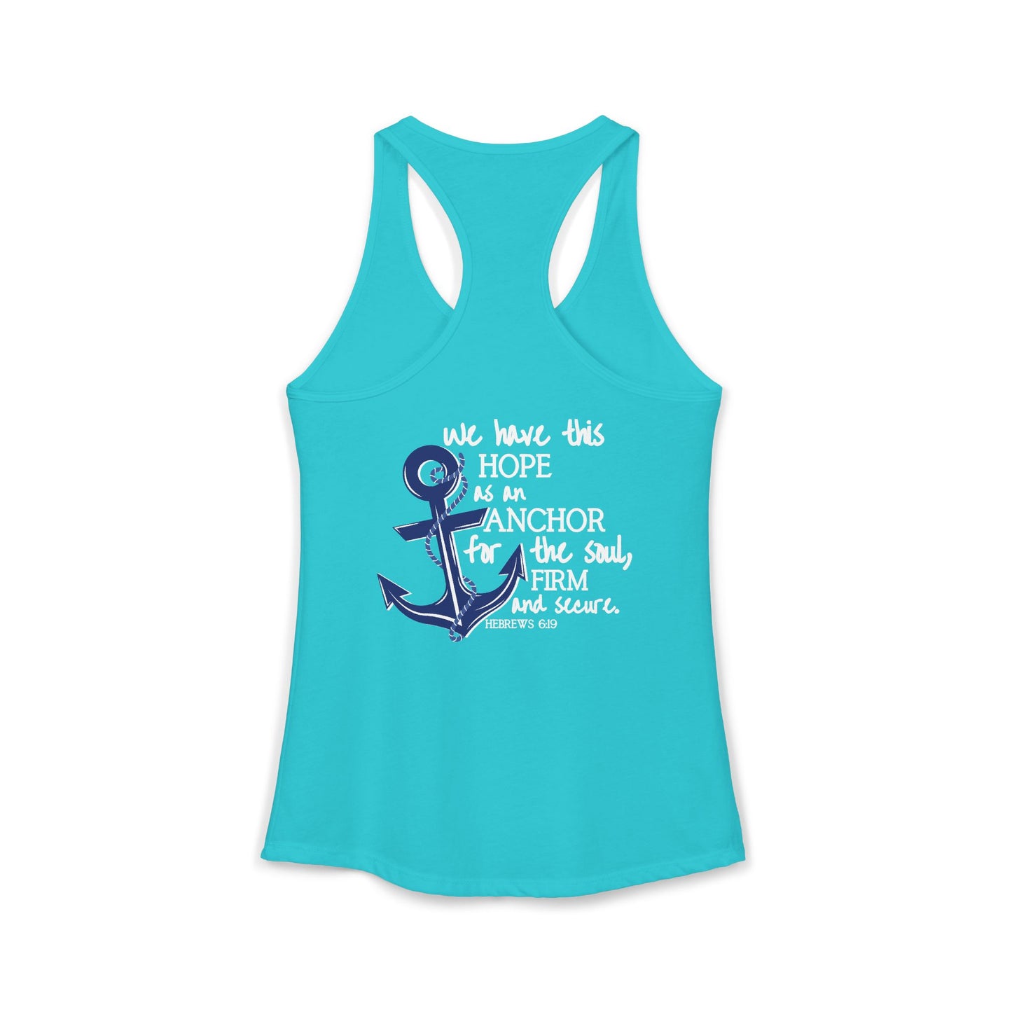 Women's Racerback Nautical Bible Verse Tank Top