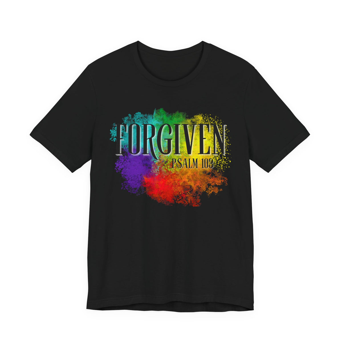 Forgiven Christian T-Shirt | Psalm 103 Bible Verse Faith Tee