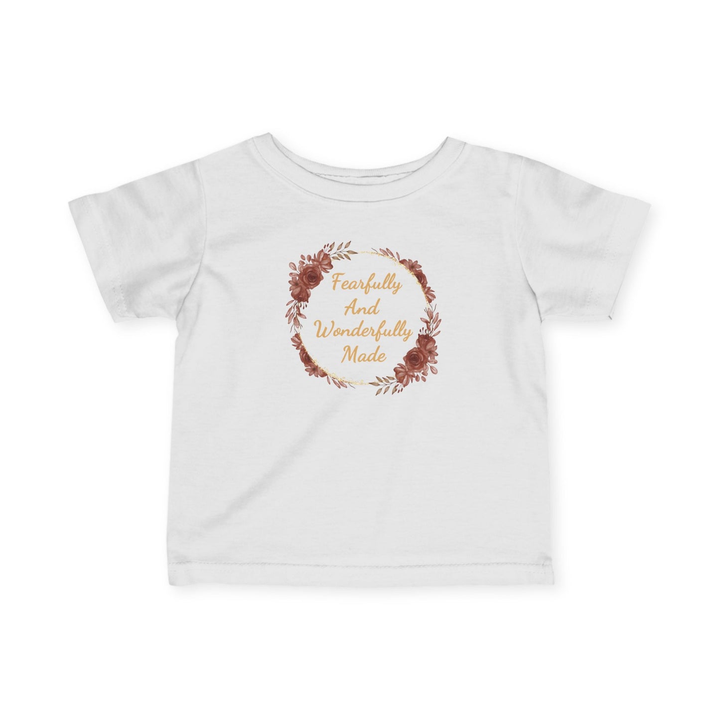 Fearfully and Wonderfully Made Infant Girl Christian T-Shirt | Psalm 139:14 Baby Girl Tee | Faith-Based Toddler Shirt | Christian Baby Gift