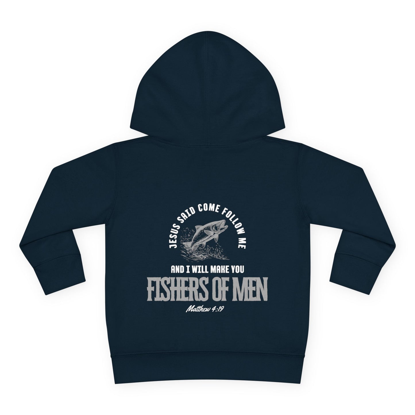 Toddler Fisher Of Men Hoodie,  Jesus Scripture Fisherman Hooded Sweatshirt For Small Children