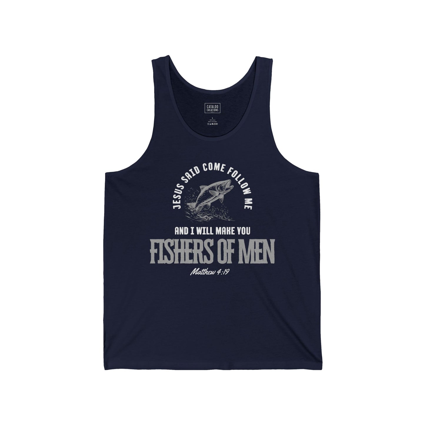 Fishers Of Men Jesus Tank Top, Unisex Scripture Tank