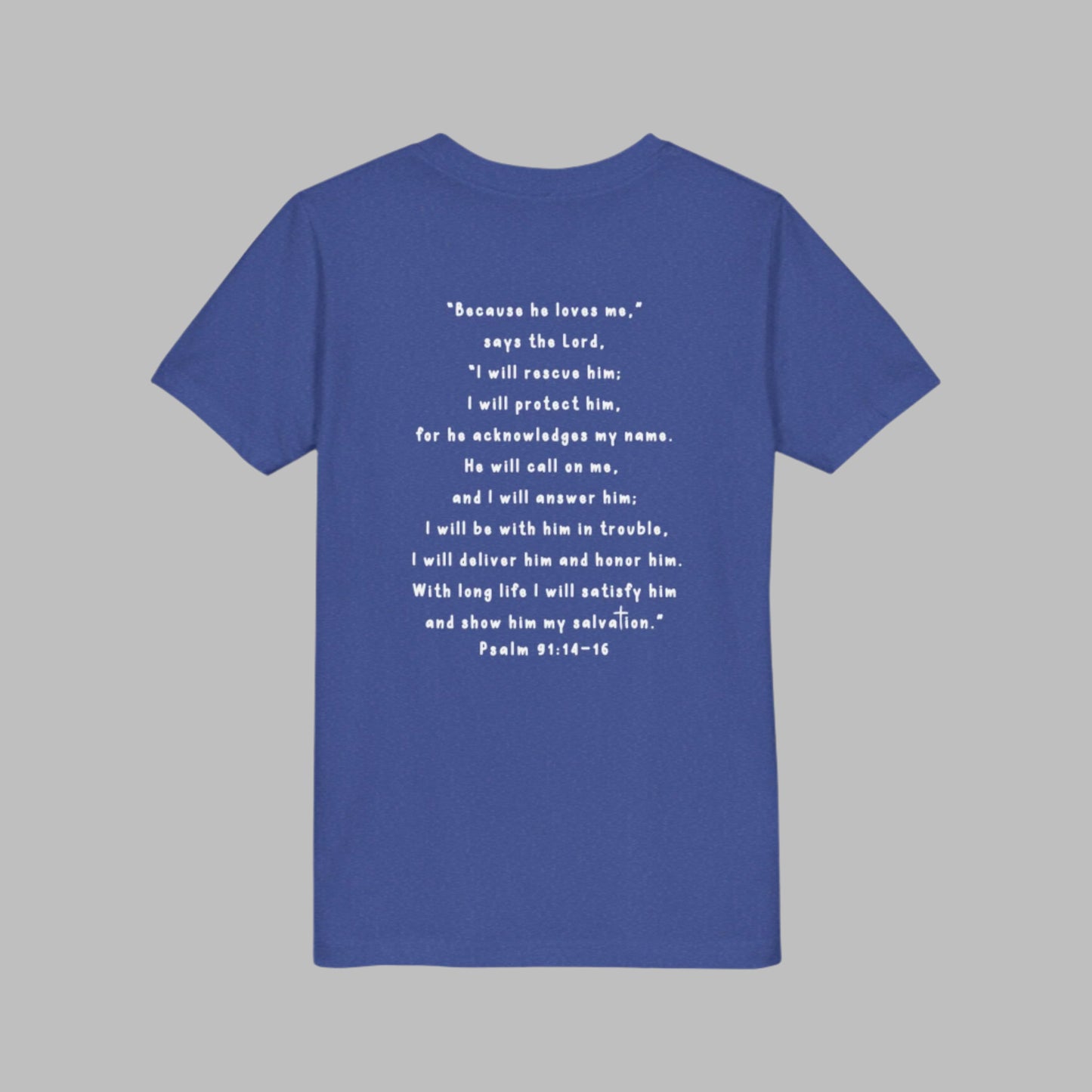 Kids Psalm 91 Bible Verse Youth Short Sleeve Tee