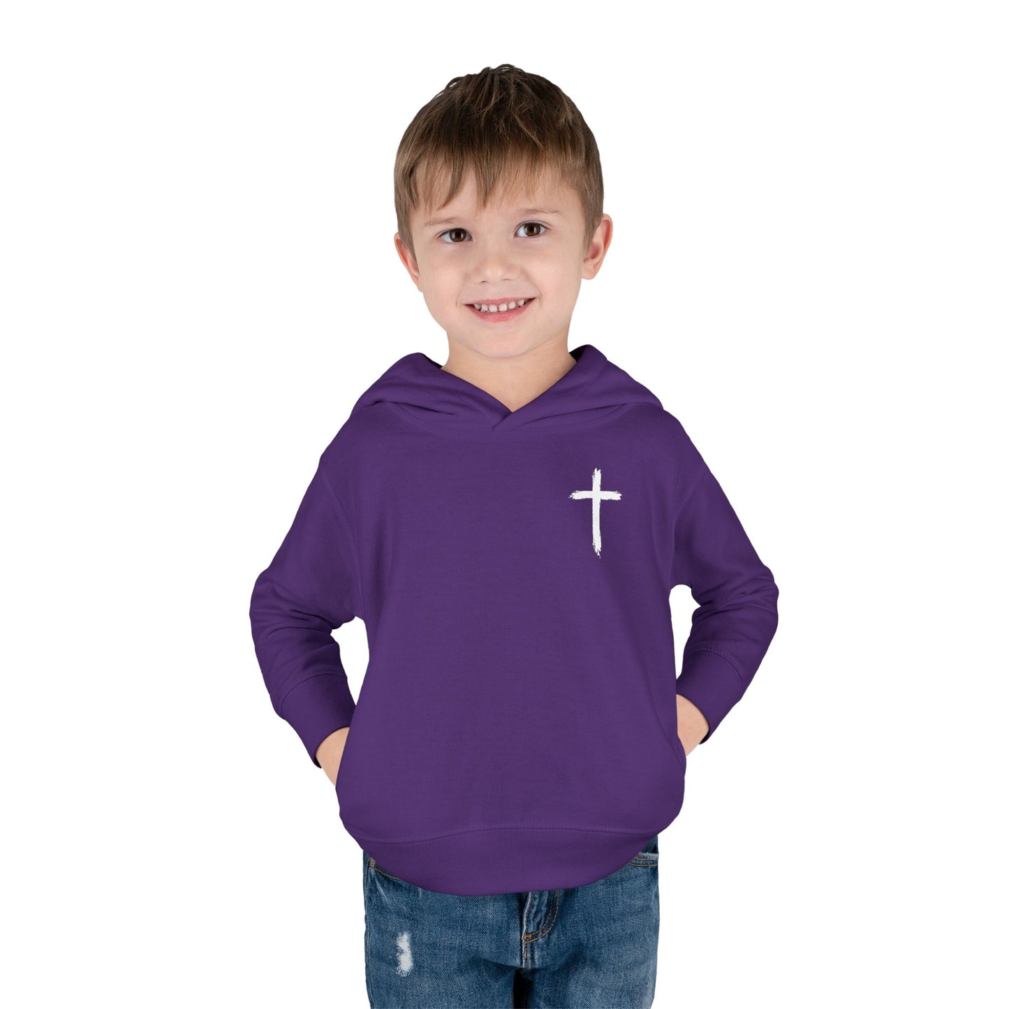 Toddler Christian Fleece Hoodie - Jesus Fisherman Design, Cute Kids Sweatshirt, Religious Baby Gift, Faith Hoodie