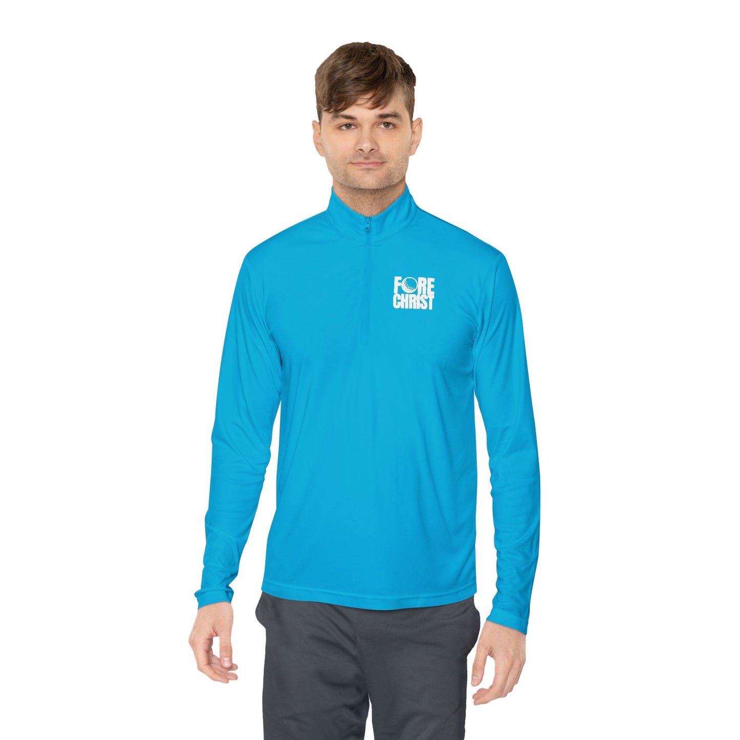 'Fore Christ' Faith-Inspired Unisex Quarter-Zip Pullover - Christian Activewear, Golf And Athletic Apparel