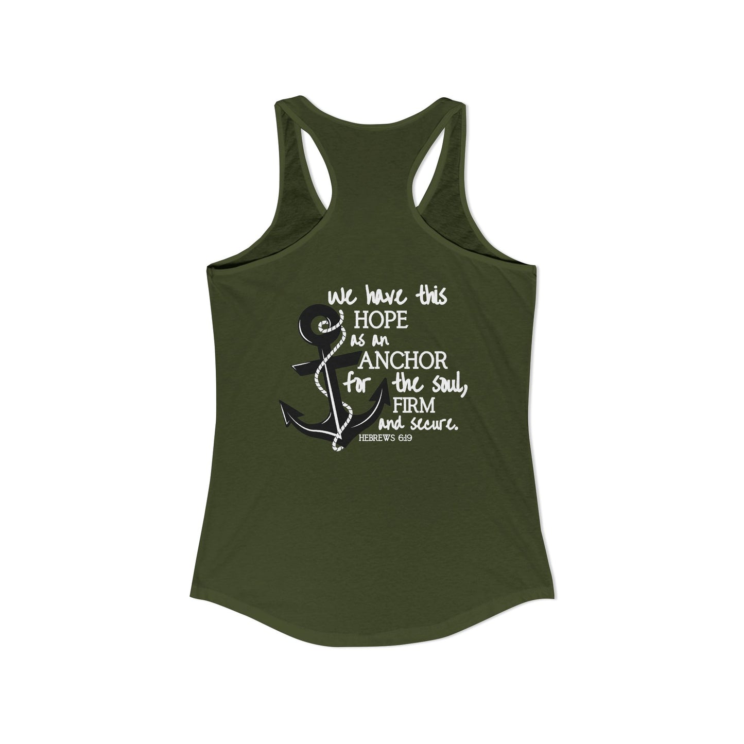 Women's Racerback Nautical Bible Verse Tank Top