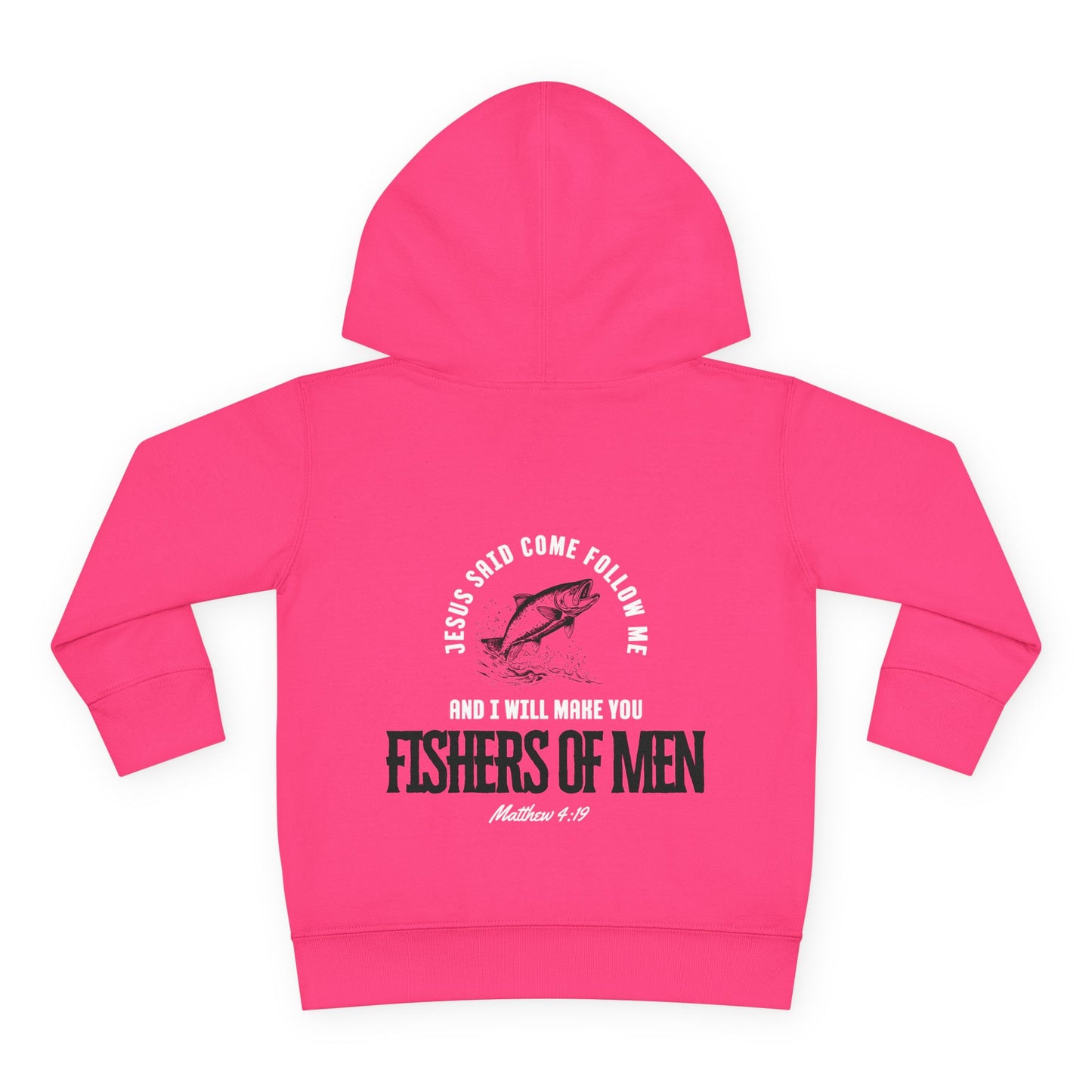 Toddler Fisher Of Men Hoodie,  Jesus Scripture Fisherman Hooded Sweatshirt For Small Children